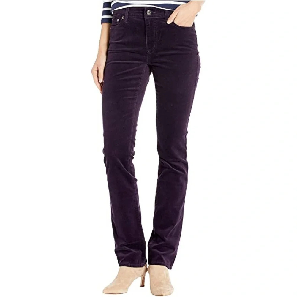 Ralph Lauren Purple Corduroy Pants 12 Petite 12P NWT Plum Wine
